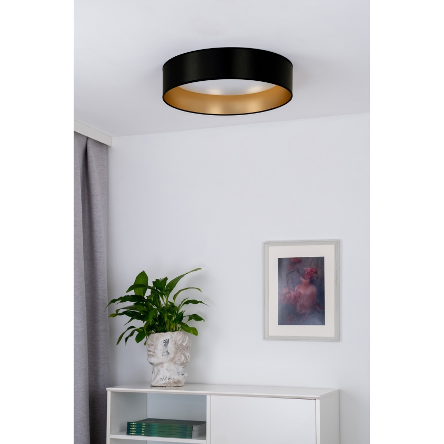 Duolla - LED Stropné svietidlo ROLLER LED/24W/230V pr. 45 cm čierna/zlatá