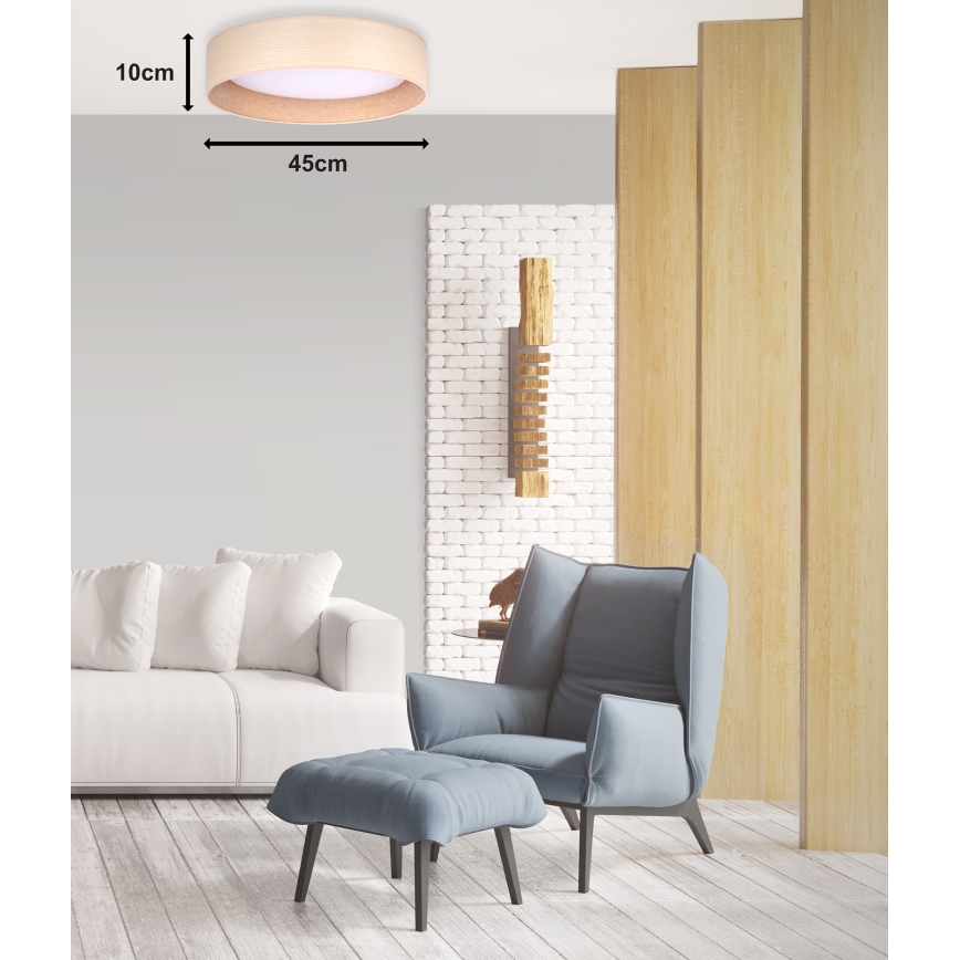 Duolla - LED Stropné svietidlo ROLLER LED/24W/230V pr. 45 cm jaseň