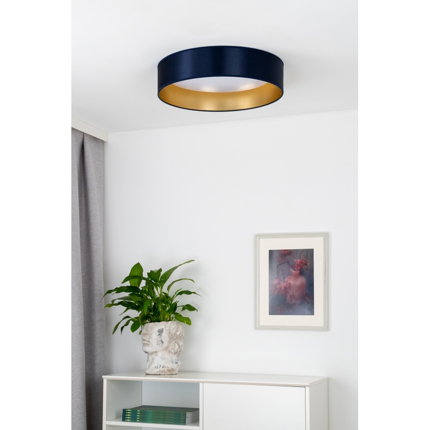 Duolla - LED Stropné svietidlo ROLLER LED/24W/230V pr. 45 cm modrá/zlatá