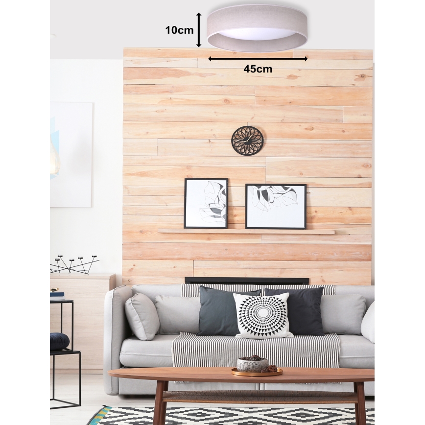 Duolla - LED Stropné svietidlo ROLLER LED/24W/230V svetlo pr. 45 cm šedá