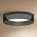 Duolla - LED Stropné svietidlo ROLLER RATTAN LED/24W/230V pr. 45 cm čierna