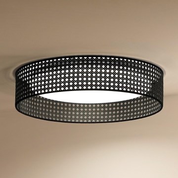 Duolla - LED Stropné svietidlo ROLLER RATTAN LED/24W/230V pr. 45 cm čierna