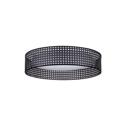 Duolla - LED Stropné svietidlo ROLLER RATTAN LED/24W/230V pr. 45 cm čierna