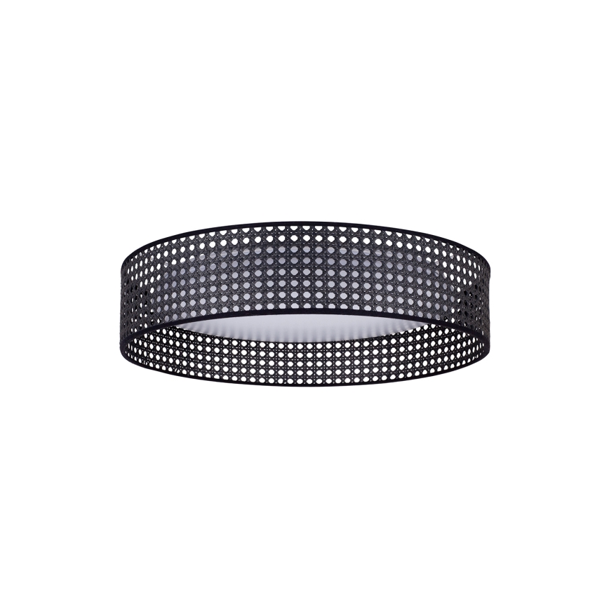 Duolla - LED Stropné svietidlo ROLLER RATTAN LED/24W/230V pr. 45 cm čierna