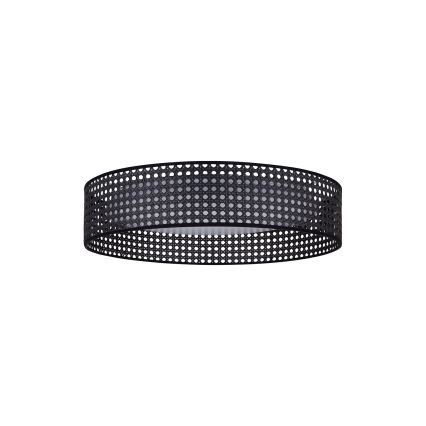 Duolla - LED Stropné svietidlo ROLLER RATTAN LED/24W/230V pr. 45 cm čierna