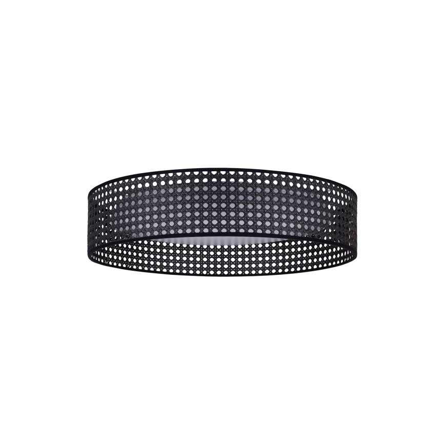 Duolla - LED Stropné svietidlo ROLLER RATTAN LED/24W/230V pr. 45 cm čierna