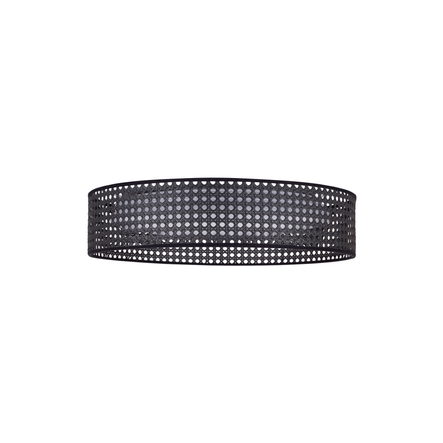 Duolla - LED Stropné svietidlo ROLLER RATTAN LED/24W/230V pr. 45 cm čierna