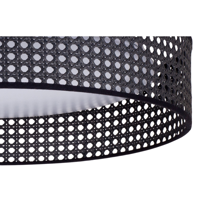 Duolla - LED Stropné svietidlo ROLLER RATTAN LED/24W/230V pr. 45 cm čierna