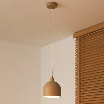 Duolla - Luster na lankovom závesení IRONLINE 1xE27/15W/230V priemer 17 cm béžový