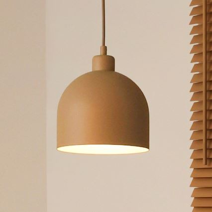 Duolla - Luster na lankovom závesení IRONLINE 1xE27/15W/230V priemer 17 cm béžový