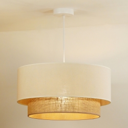 Duolla - Luster na lanku BOHO 1xE27/15W/230V béžová/hnedá
