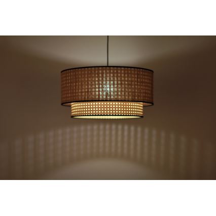 Duolla - Luster na lanku BOHO 1xE27/15W/230V pr. 45 cm béžová/ratan