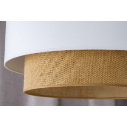 Duolla - Luster na lanku BOHO 1xE27/15W/230V pr. 45 cm biela/hnedá