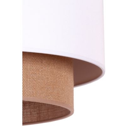 Duolla - Luster na lanku BOHO 1xE27/15W/230V pr. 45 cm biela/hnedá