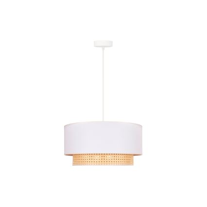 Duolla - Luster na lanku BOHO 1xE27/15W/230V pr. 45 cm krémová/ratan
