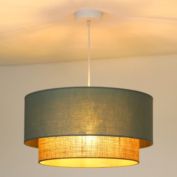 Duolla - Luster na lanku BOHO 1xE27/15W/230V pr. 45 cm zelená/hnedá