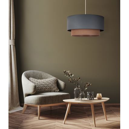 Duolla - Luster na lanku BOHO 1xE27/15W/230V pr. 45 cm zelená/hnedá