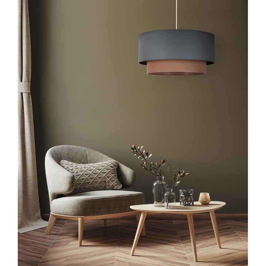 Duolla - Luster na lanku BOHO 1xE27/15W/230V pr. 45 cm zelená/hnedá