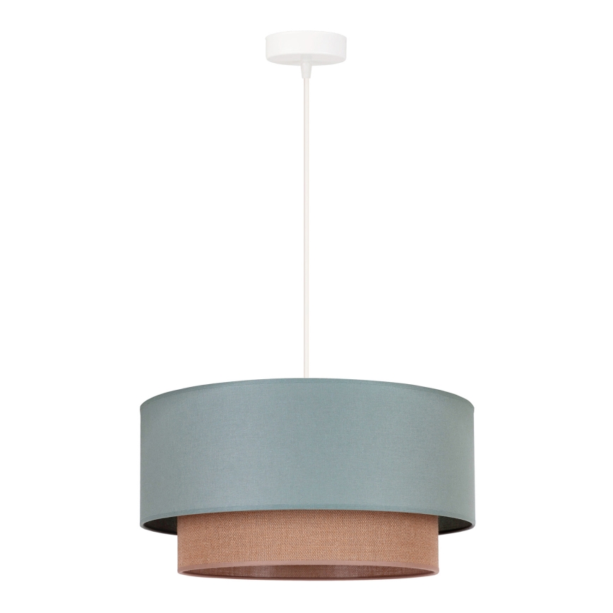 Duolla - Luster na lanku BOHO 1xE27/15W/230V pr. 45 cm zelená/hnedá