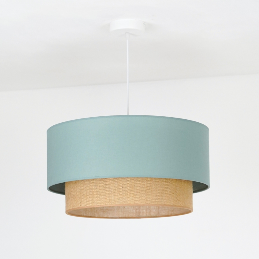 Duolla - Luster na lanku BOHO 1xE27/15W/230V pr. 45 cm zelená/hnedá
