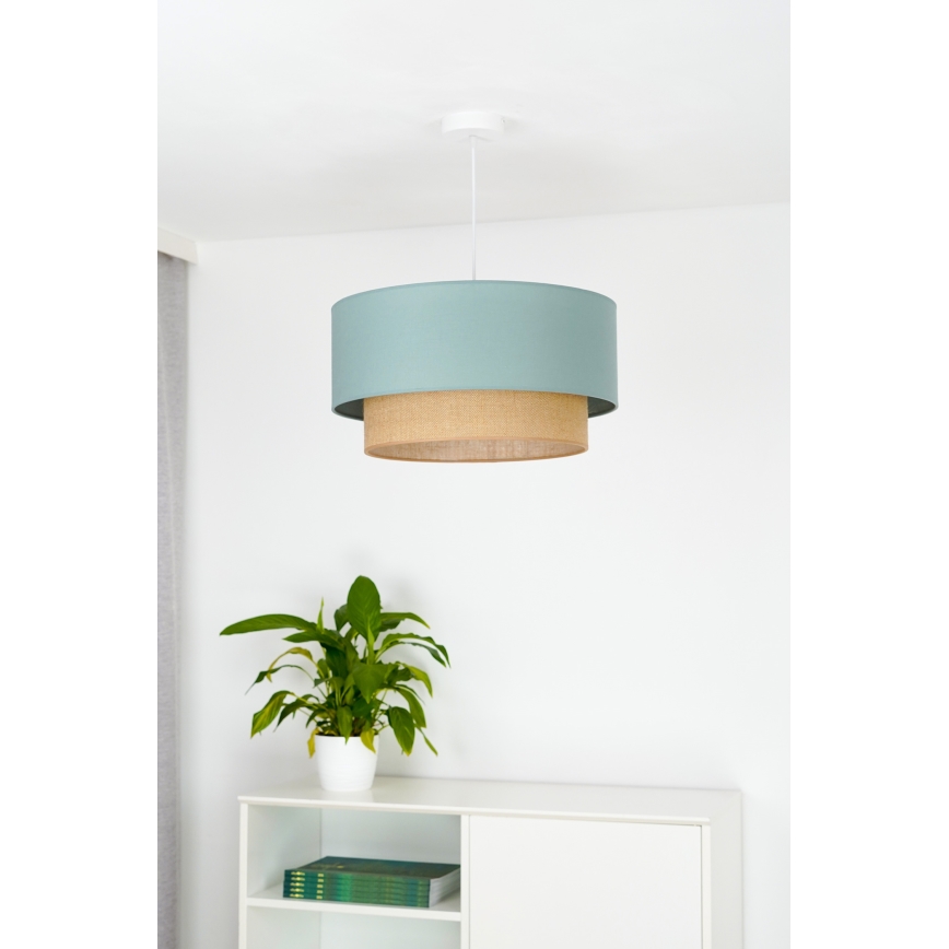Duolla - Luster na lanku BOHO 1xE27/15W/230V pr. 45 cm zelená/hnedá