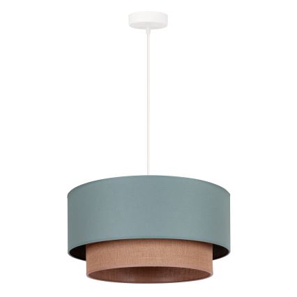 Duolla - Luster na lanku BOHO 1xE27/15W/230V pr. 45 cm zelená/hnedá
