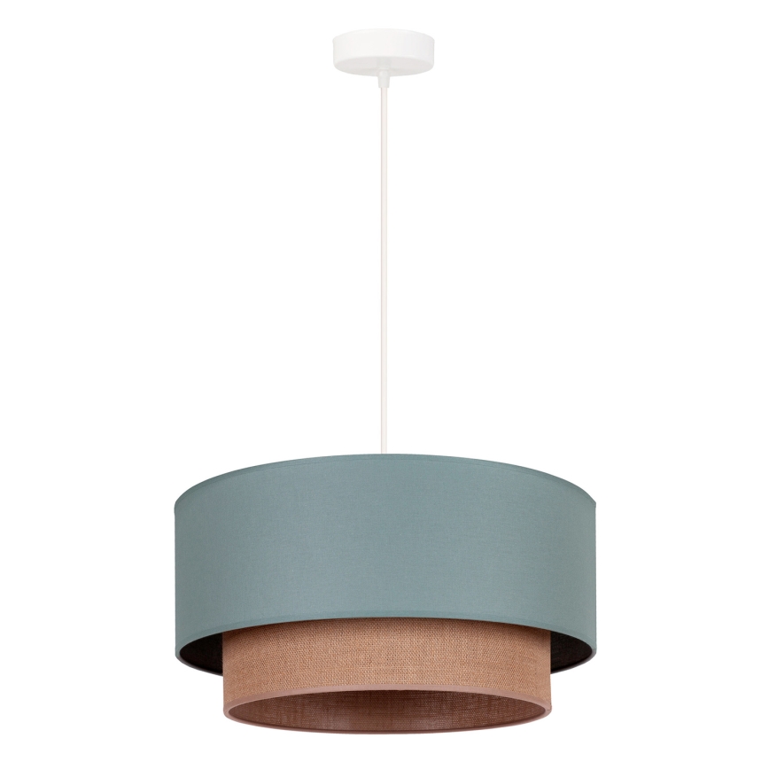 Duolla - Luster na lanku BOHO 1xE27/15W/230V pr. 45 cm zelená/hnedá