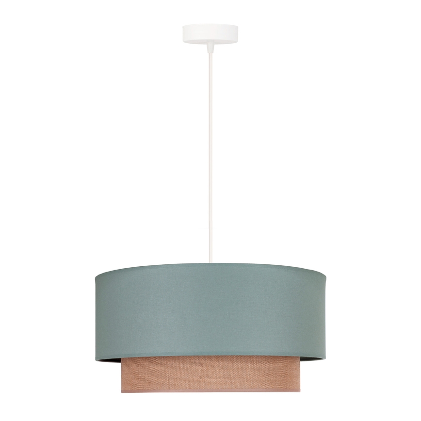 Duolla - Luster na lanku BOHO 1xE27/15W/230V pr. 45 cm zelená/hnedá