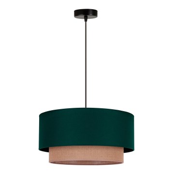 Duolla - Luster na lanku BOHO 1xE27/15W/230V pr. 45 cm zelená/hnedá