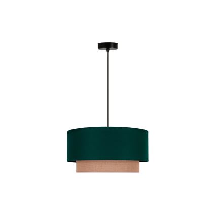 Duolla - Luster na lanku BOHO 1xE27/15W/230V pr. 45 cm zelená/hnedá