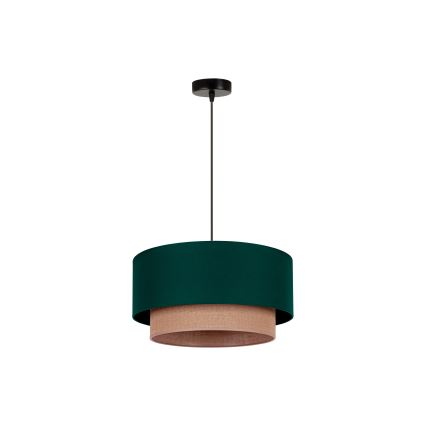 Duolla - Luster na lanku BOHO 1xE27/15W/230V pr. 45 cm zelená/hnedá