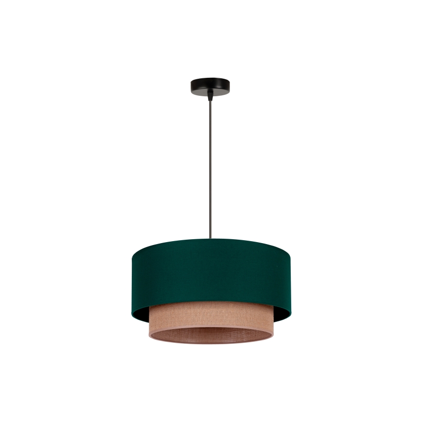 Duolla - Luster na lanku BOHO 1xE27/15W/230V pr. 45 cm zelená/hnedá