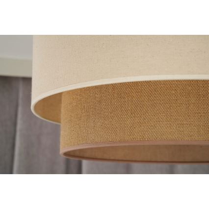Duolla - Luster na lanku BOHO 1xE27/15W/230V pr. 60 cm béžová/hnedá