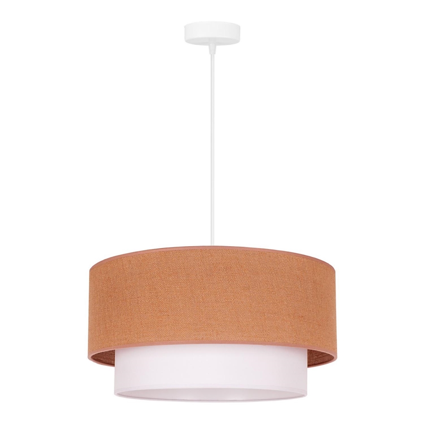 Duolla - Luster na lanku BOHO 1xE27/40W/230V pr. 45 cm béžová/biela