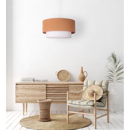 Duolla - Luster na lanku BOHO 1xE27/40W/230V pr. 45 cm béžová/biela