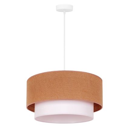 Duolla - Luster na lanku BOHO 1xE27/40W/230V pr. 45 cm béžová/biela