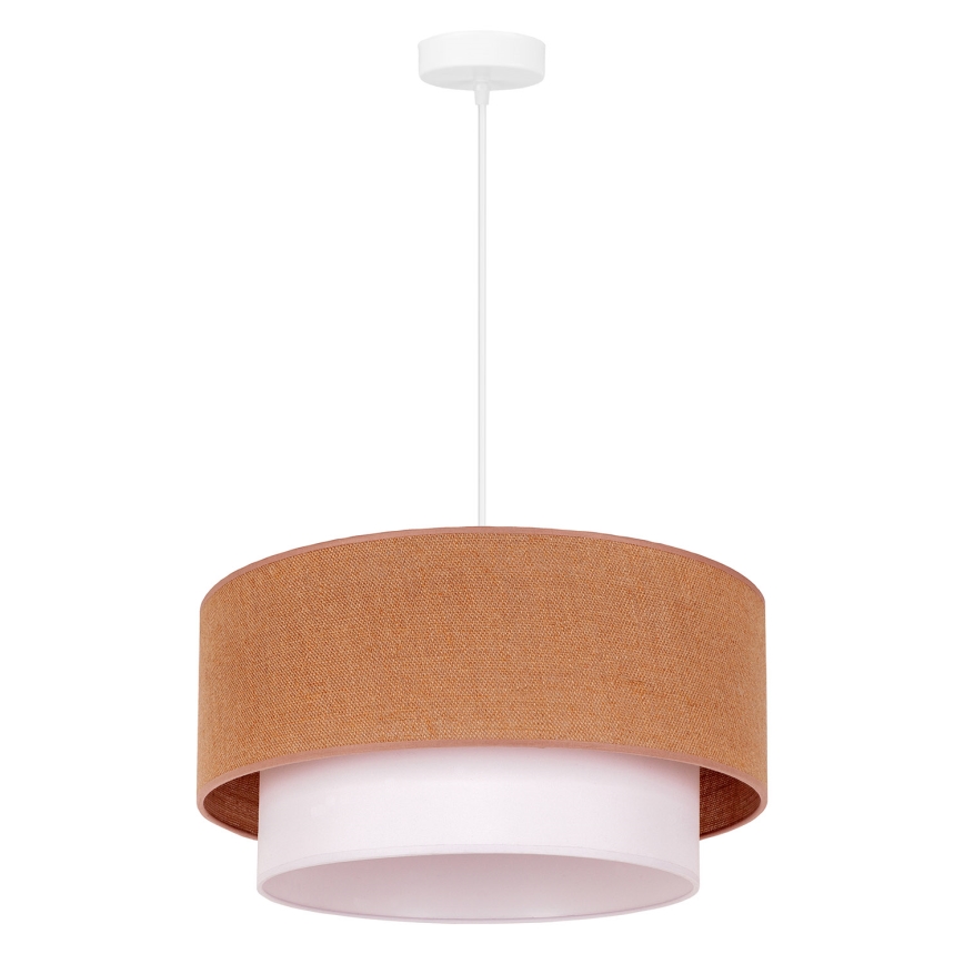 Duolla - Luster na lanku BOHO 1xE27/40W/230V pr. 45 cm béžová/biela