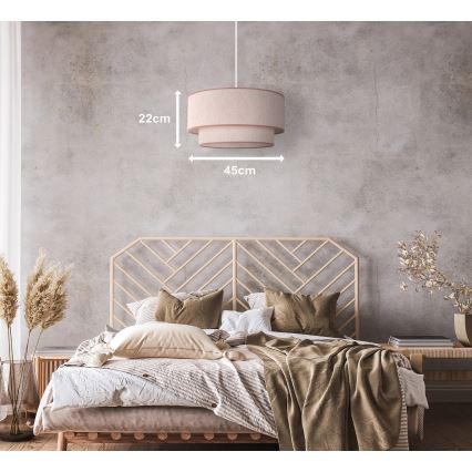 Duolla - Luster na lanku BOHO 1xE27/40W/230V pr. 45 cm béžová