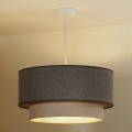 Duolla - Luster na lanku BOHO ECO RECYCLING 1xE27/15W/230V pr. 45 cm hnedá/krémová