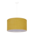 Duolla - Luster na lanku BRISTOL 1xE27/15W/230V pr. 45 cm žltá/biela