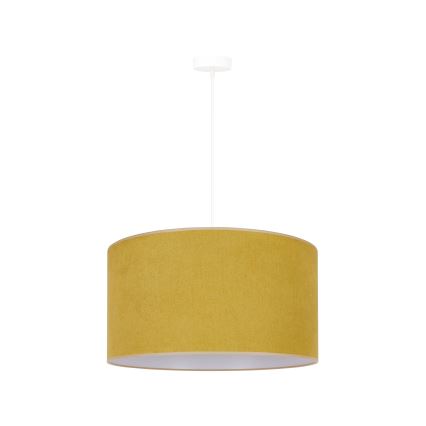 Duolla - Luster na lanku BRISTOL 1xE27/15W/230V pr. 45 cm žltá/biela