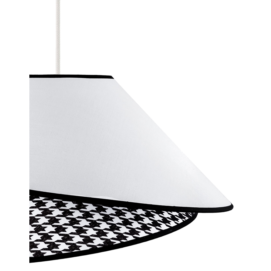 Duolla - Luster na lanku COCO 1xE27/40W/230V pr. 50 cm biela/čierna