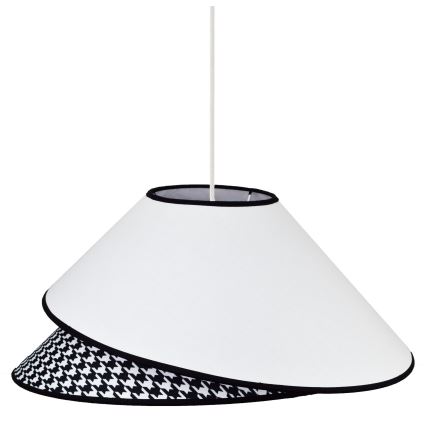 Duolla - Luster na lanku COCO 1xE27/40W/230V pr. 50 cm biela/čierna