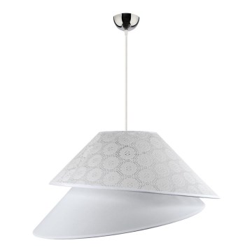 Duolla - Luster na lanku COCO 1xE27/40W/230V pr. 50 cm biela