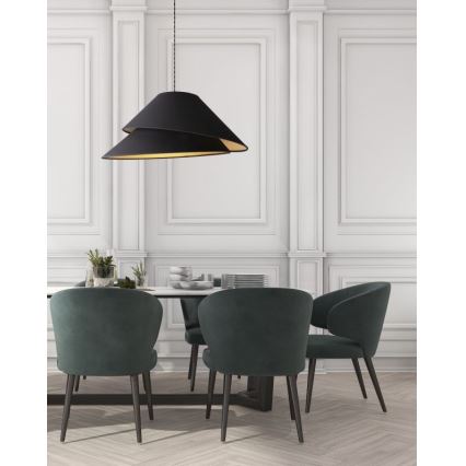Duolla - Luster na lanku COCO 1xE27/40W/230V pr. 50 cm čierna
