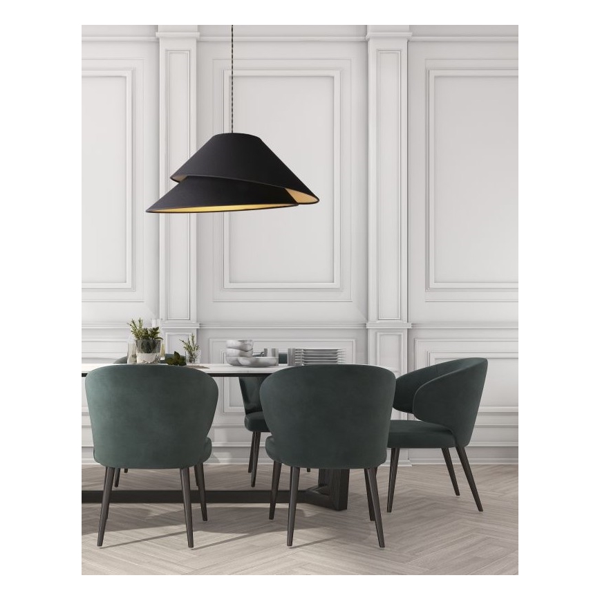 Duolla - Luster na lanku COCO 1xE27/40W/230V pr. 50 cm čierna
