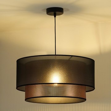 Duolla - Luster na lanku COPPER SHINY 1xE27/15W/230V pr. 45 cm hnedá/medená