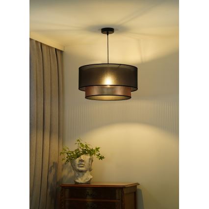 Duolla - Luster na lanku COPPER SHINY 1xE27/15W/230V pr. 45 cm hnedá/medená
