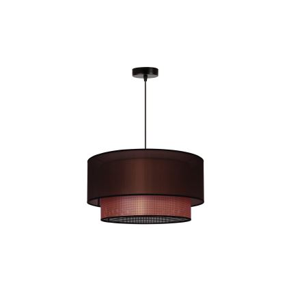 Duolla - Luster na lanku COPPER SHINY 1xE27/15W/230V pr. 45 cm hnedá/medená