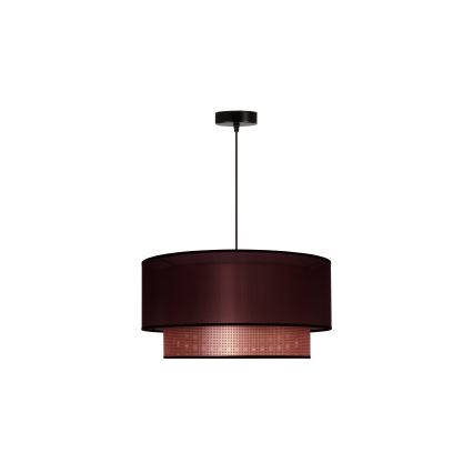 Duolla - Luster na lanku COPPER SHINY 1xE27/15W/230V pr. 45 cm hnedá/medená